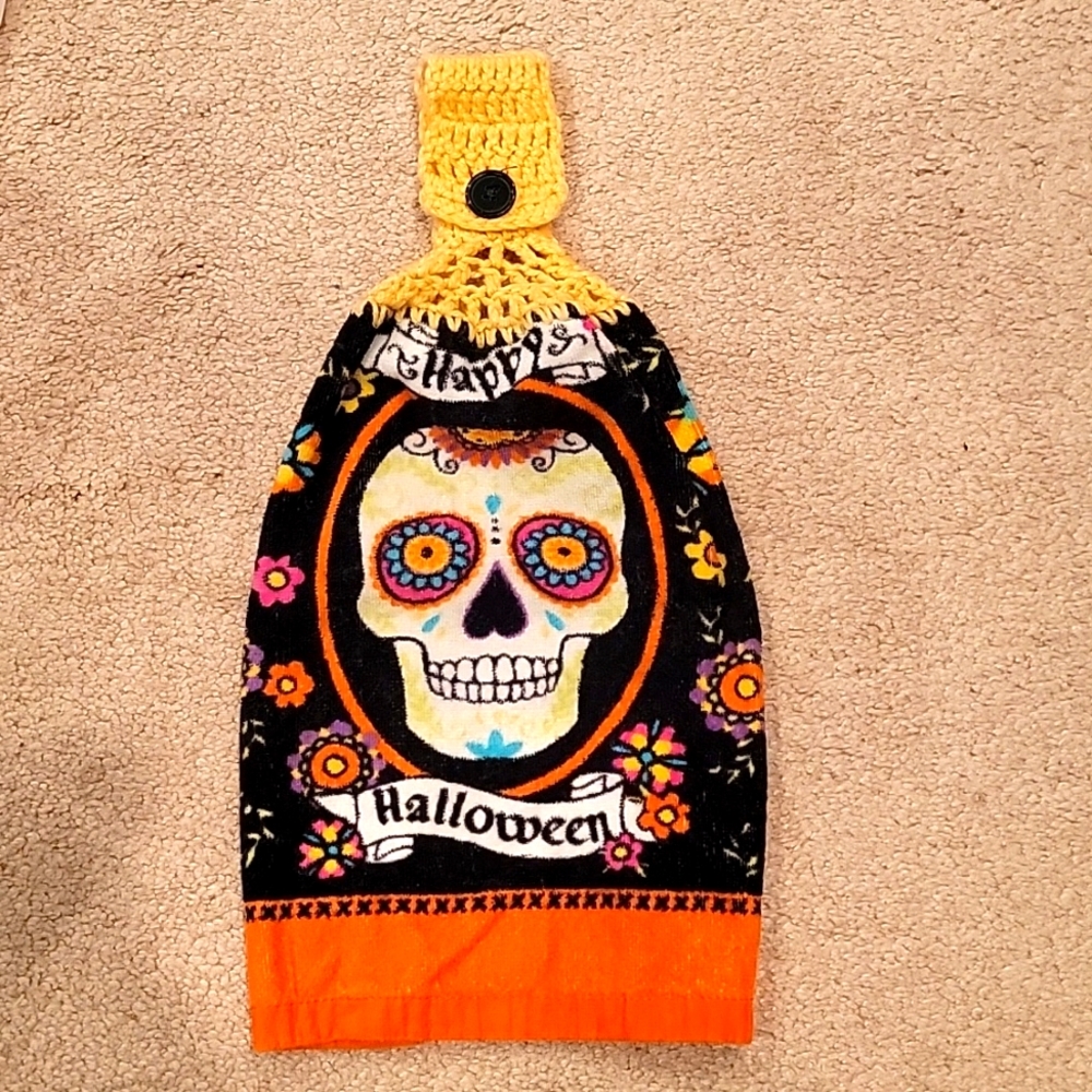 Handmade Hanging Hand Towel - Skeleton